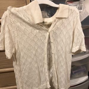 White button up blouse